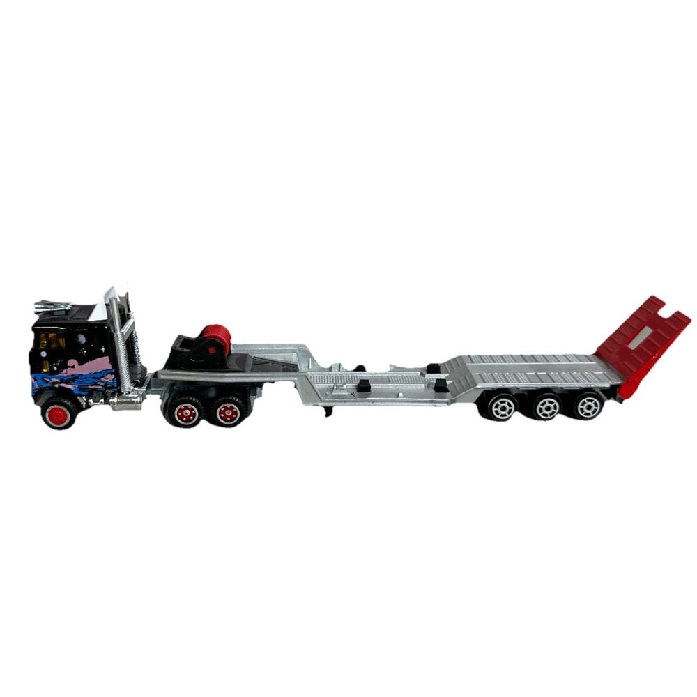 Vintage Majorette Super Mover HO 1/87 Diecast Black Ford CLT 9000 Semi Truck